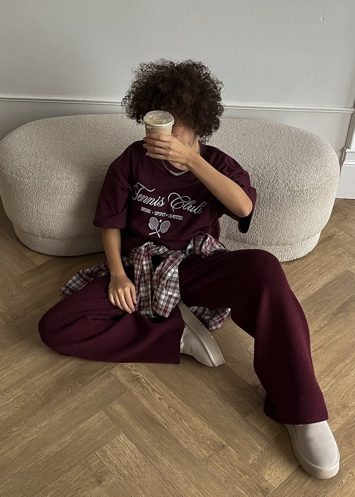 Tennis Club Oversized Graphic T-Shirt