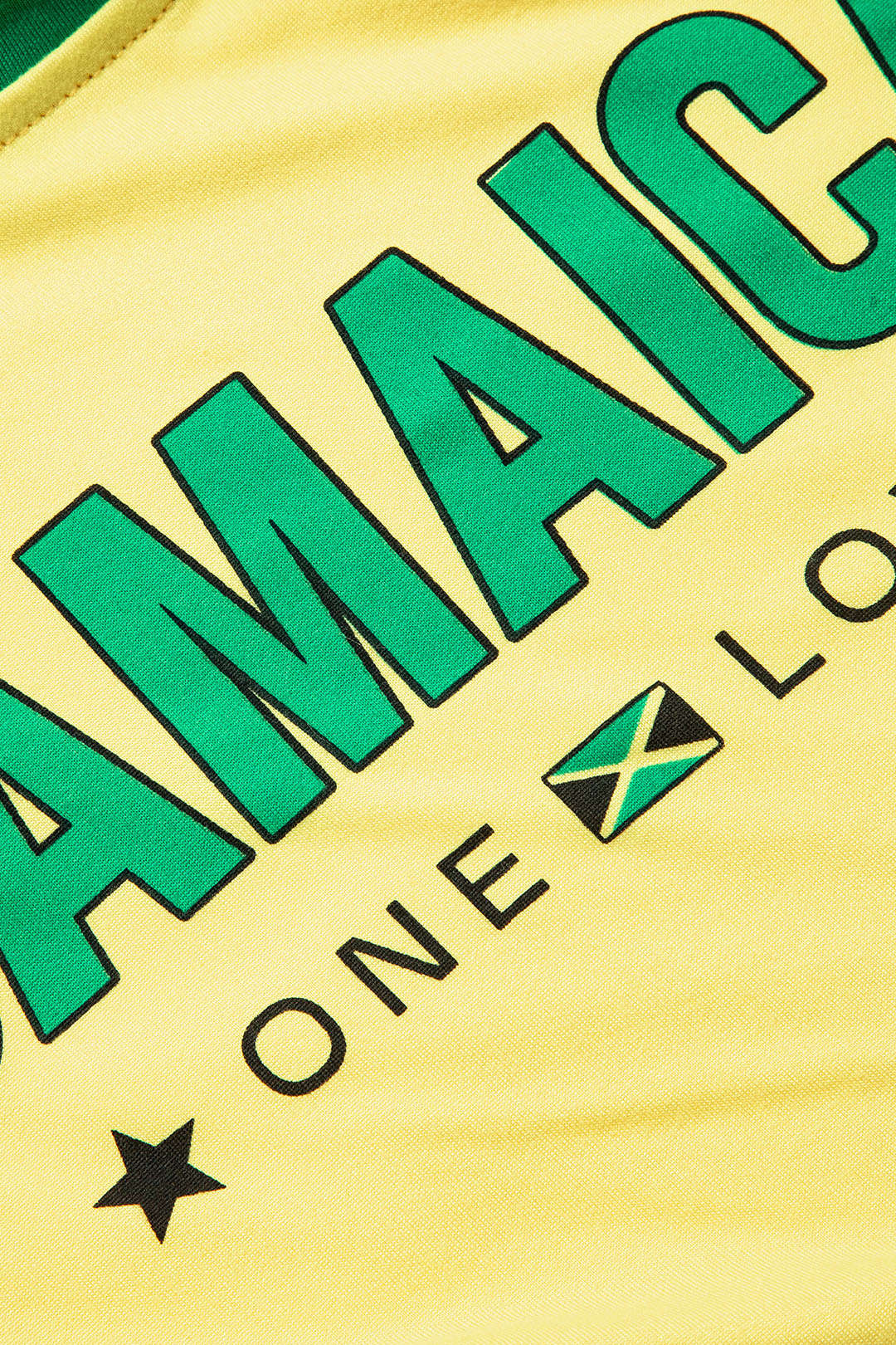 Jamaica One Love Yellow Graphic Crop Top
