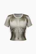 Body Print Short Sleeve T-Shirt