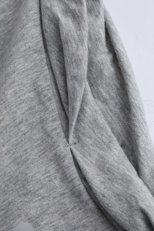 Love Rolled Sleeve Knot Hem T-Shirt