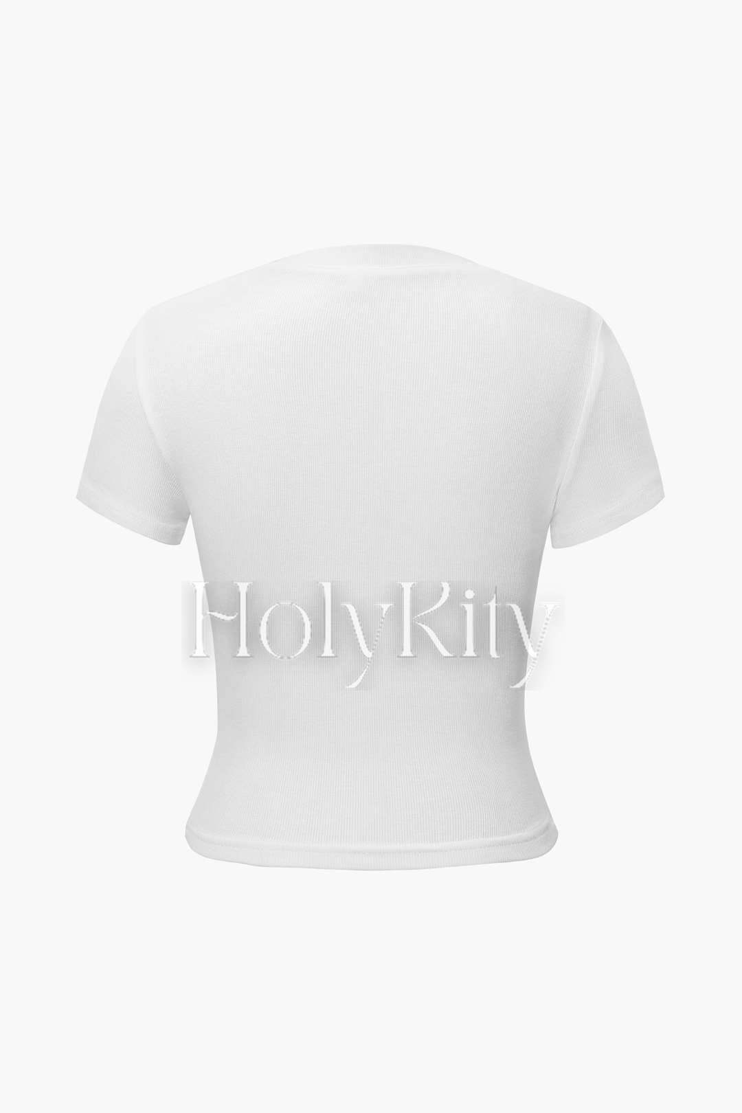 Portrait Print Crop T-Shirt