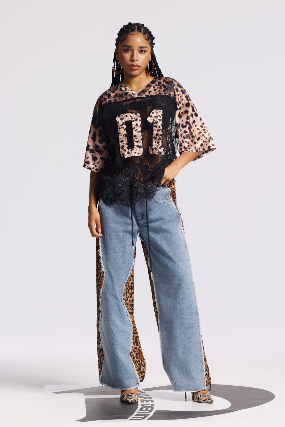 Binyamin Lace T Shirt In Brown