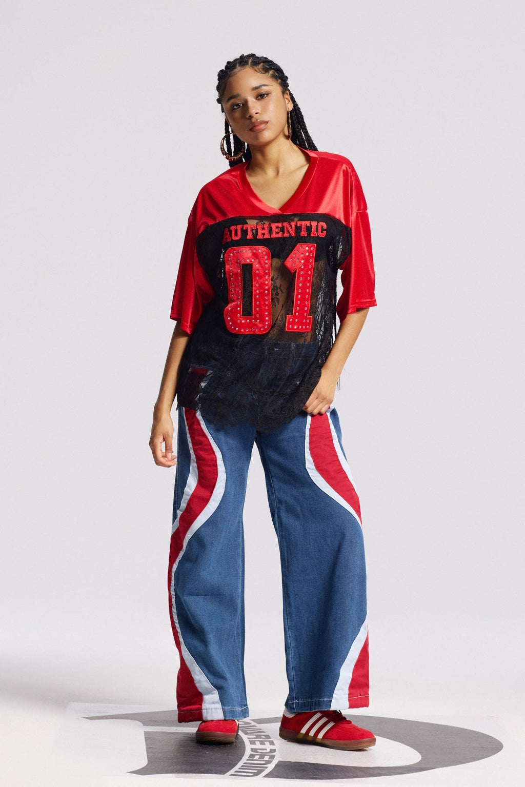 Binyamin Lace T Shirt In Red