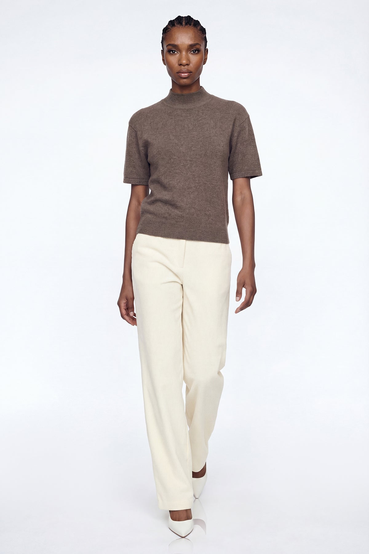 Elisha High Neck Knit T Shirt