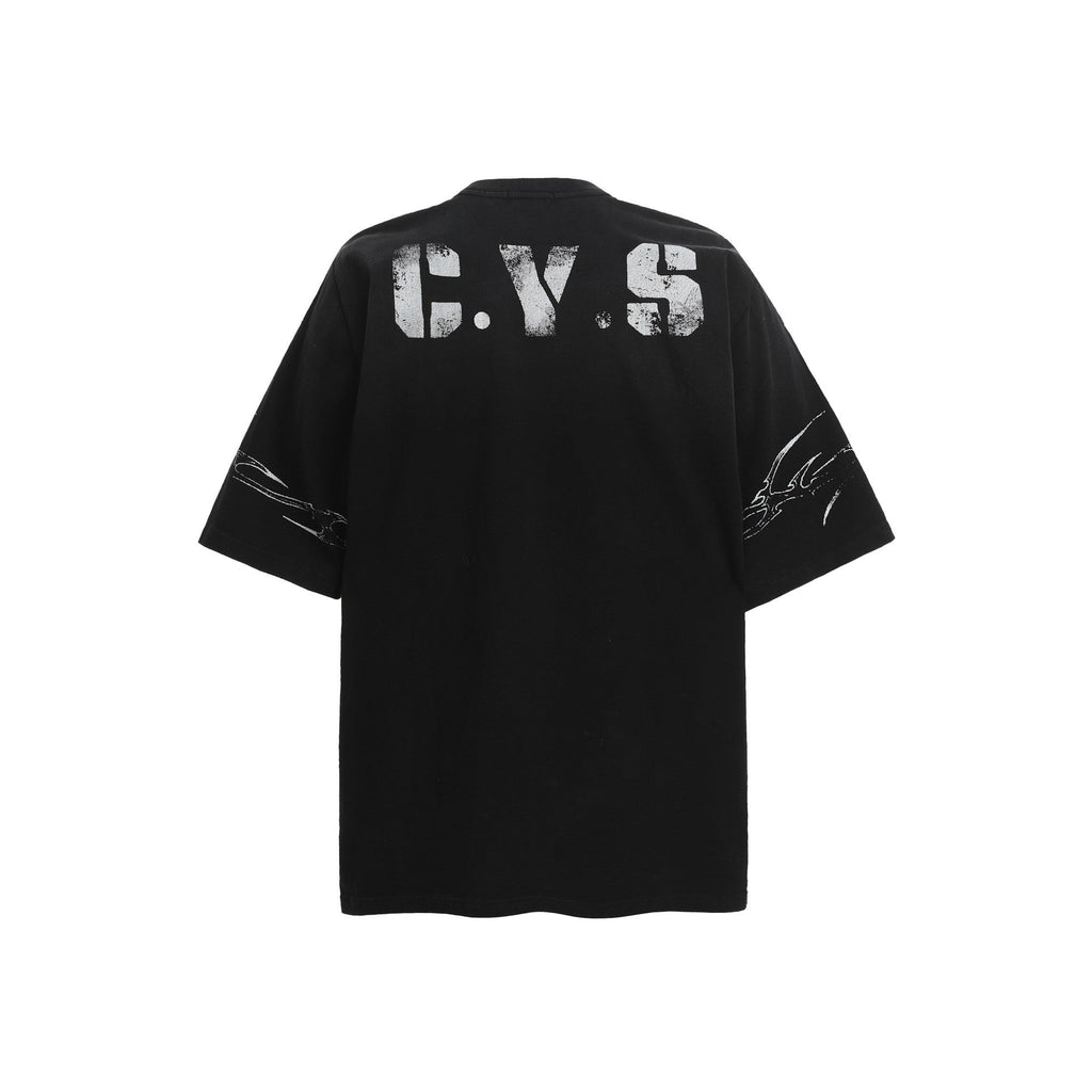 Street Mottled Print t-Shirt Hip-Hop Top