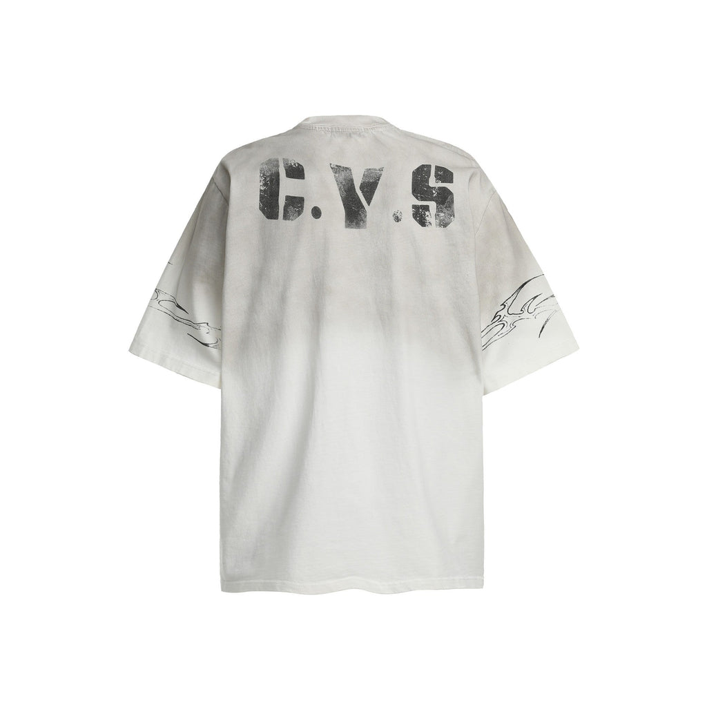 Street Mottled Print t-Shirt Hip-Hop Top