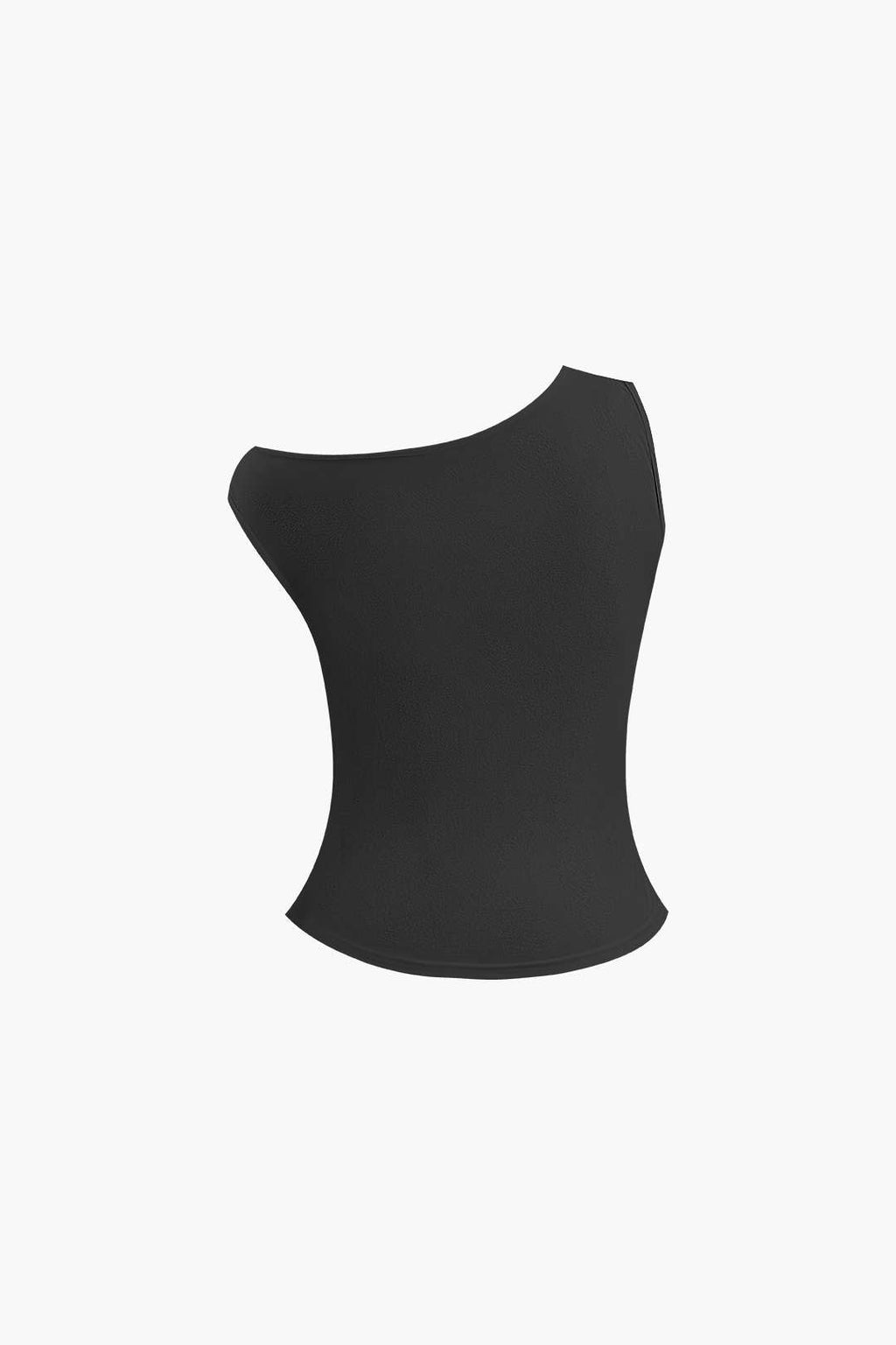 Asymmetric Button Sleeveless Top