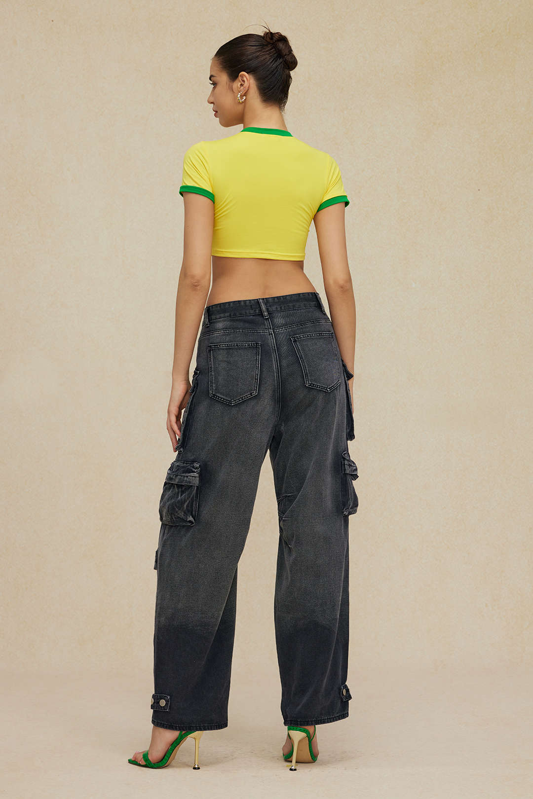 Jamaica One Love Yellow Graphic Crop Top