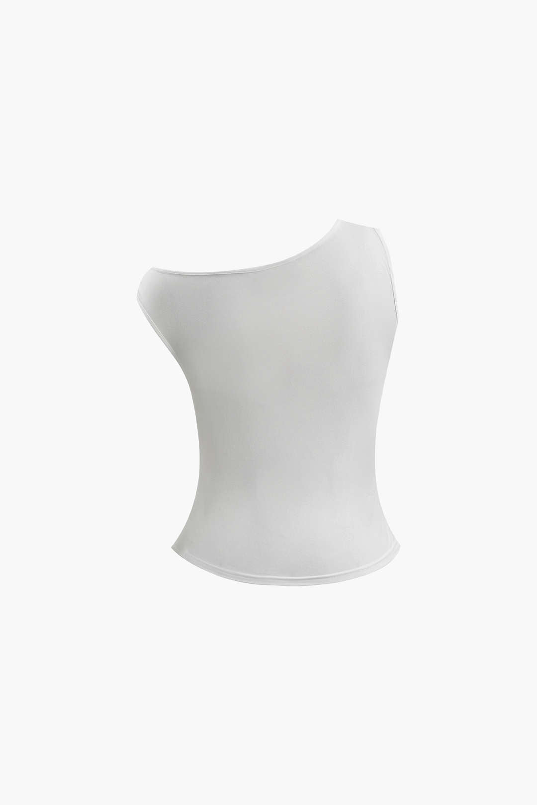 Asymmetric Button Sleeveless Top